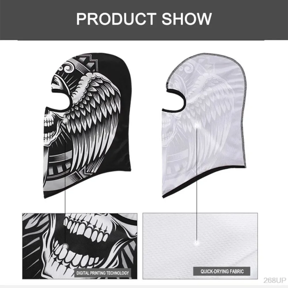 Tactical Skull Ghost Printed Full Face Mask Balaclava Halloween Ski Motorcycle